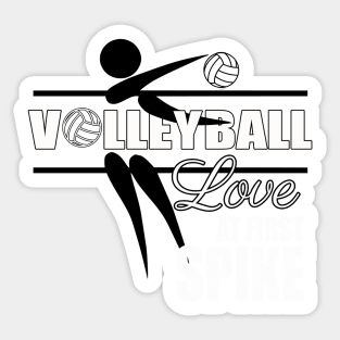 Love at First Spike, Cute Volleyball Gifts Sticker